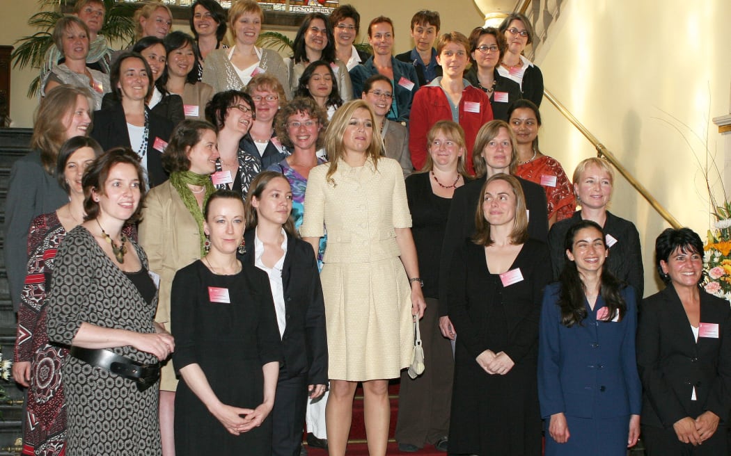 Dutch Crown Princess Maxima attends the installion of the 19 female top scientists, the Rosalind Franklin Fellows, at the Rijksuniversiteit in Groningen, the Netherlands, 20 May 2009. Photo: Albert Nieboer