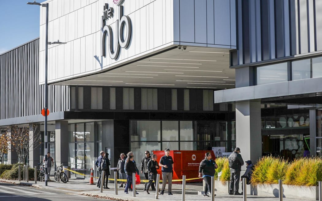 The Hub mall in Hornby, Christchurch, was hit by a ram raid on Friday 28 April.