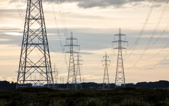 Power lines near Tiwai