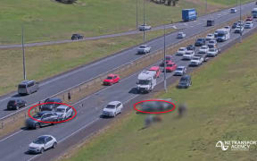 A crash on Auckland's Northern Motorway, Silverdale.