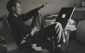 Steve Rumsey, Barry Woods at Retouching Desk, 1953