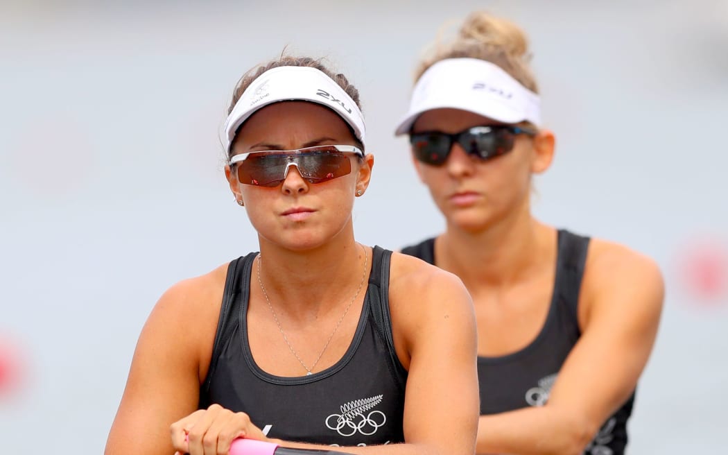 Women's Lightweight Double Sculls Heat 2
New Zealand's Sophie Mackenzie and Julia Edward