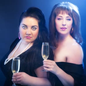 Livi Mitchell (left) is one half of The Fan Brigade with Amanda Kennedy