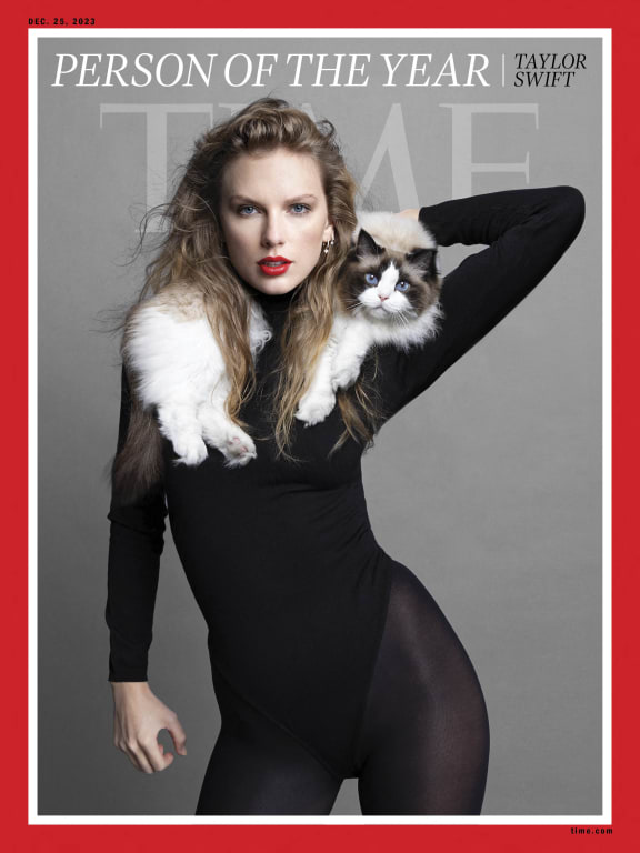 Those images courtesy of TIME/TIME Person of the Year obtained on December 6, 2023, shows the covers of Time magazine announcing the 2023 Person of the Year with US singer-songwriter Taylor Swift. (Photo by Inez van Lamsweerde and Vinoodh Matadin / TIME / TIME Person of the Year / AFP) / RESTRICTED TO EDITORIAL USE - MANDATORY CREDIT "AFP PHOTO / Inez van Lamsweerde and Vinoodh Matadin for TIME/ TIME Person of the Year " - NO MARKETING - NO ADVERTISING CAMPAIGNS - DISTRIBUTED AS A SERVICE TO CLIENTS