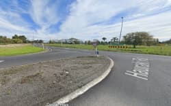The fatal State Highway 25 and Hauraki Rd intersection near Thames.
