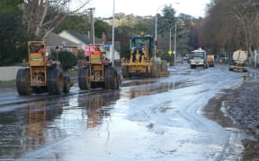 The clean up on Anzac Parade.