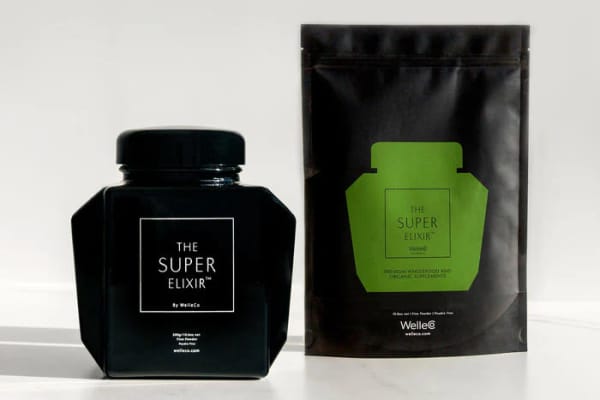 Elle McPherson’s Welleco Super Elixir, $88-a-month powder with 40 ingredients described as an "all-in-one greens powder that enhances energy, improves gut health and clears skin".