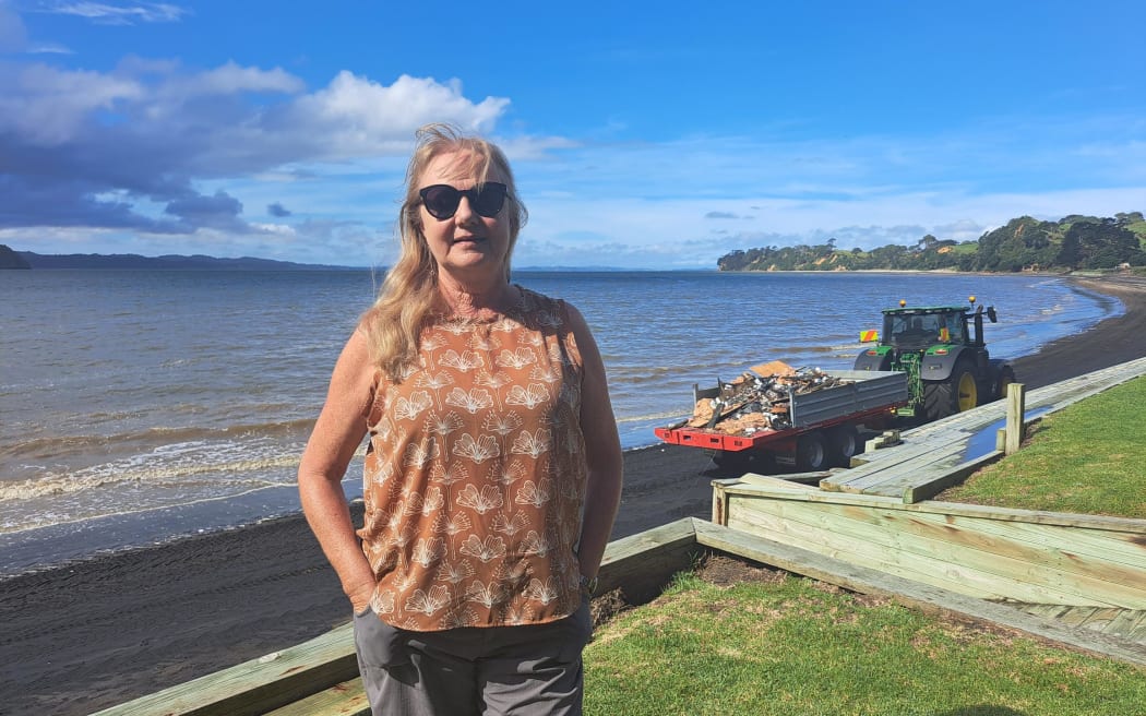 Tracy Rawlings owns and is staying at a holiday bach at Orua Bay.