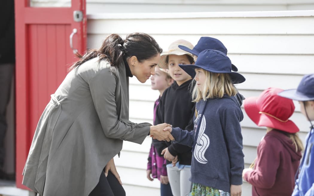 Duke and Duchess of Sussex at Maranui Cafe in Wellington.