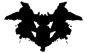 An example of a Rorschach inkblot test