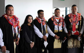 Tongan graduates from Auckland Institute of Studies. They have come through via the Tonga TIHE (Tonga Institute of Higher Education) pathway.