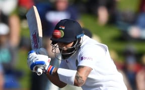 Virat Kohli in the first Test against New Zealand.