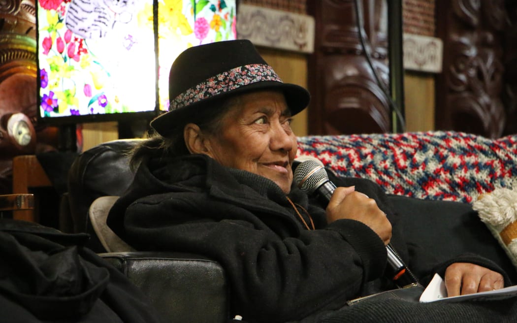 Known affectionately as Aunty Birdie, Roberta Arahanga shared her experiences at Tīhei Waitaha as a wahine Māori stepping into karanga.