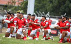 The 'Ikale Tahi against Manu Samoa during their Pacific Nations Cup 2025 campaign and 2027 Rugby World Cup qualifier match in Nuku'alofa on Saturday, 23 August 2025.