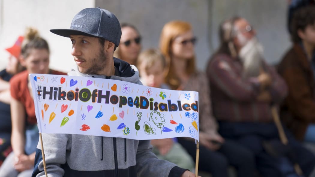 Disability campaigners presented a petition and a box full of stories asking the government to listen on 23 March, 2021.