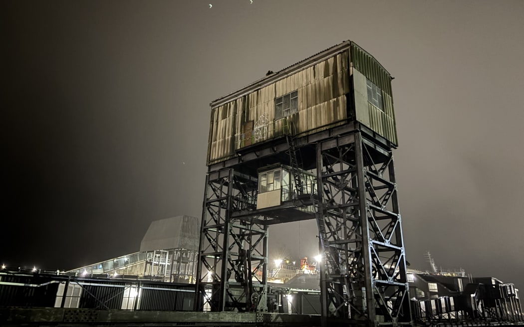 The Aratere docked in Wellington early Thursday morning.