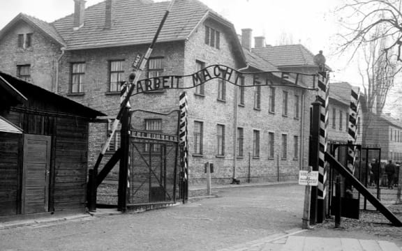 Entrance to concentration camp Auschwitz.