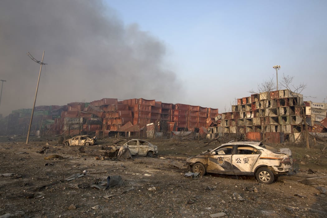About 1,000 firefighters were sent to the site as fires raged following the explosion.