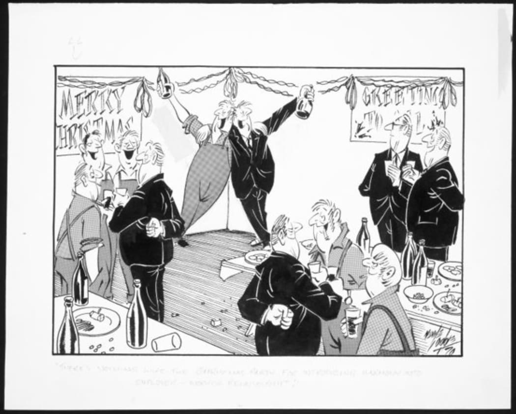 1970 cartoon by Nevile Sidney Lodge, from the Evening Post