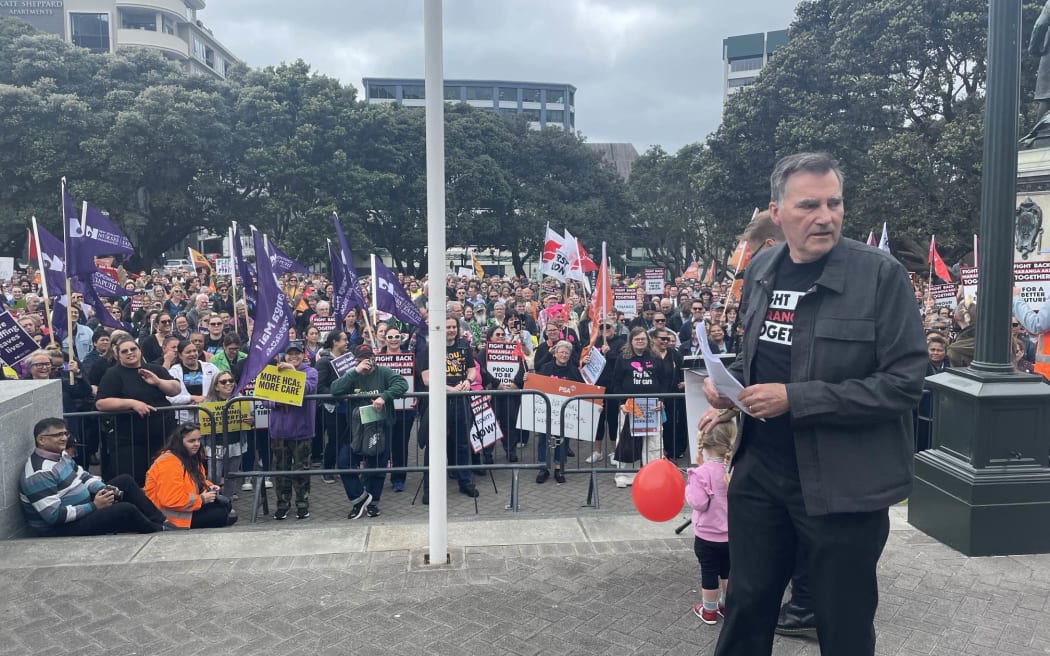 Richard Wagstaff at the Fight Back Together protest