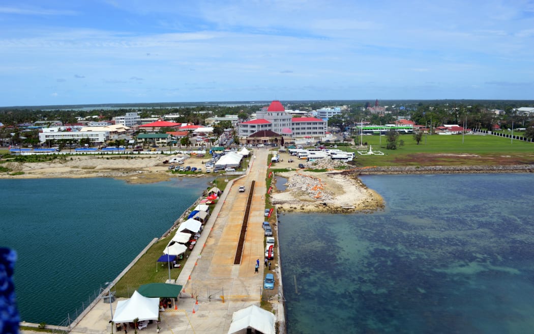 Aerial view of Tonga.