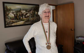 Marise Chamberlain with her 1964 Olympic medal