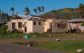 A house near Rakiraki damaged by Cyclone Winston.