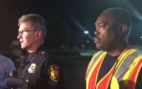 San Antonio Police Chief William McManus (left) and Fire Chief Charles Hood.