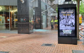 A large pane of glass fell from a window or footpath canopy in Wellington's HSBC building.