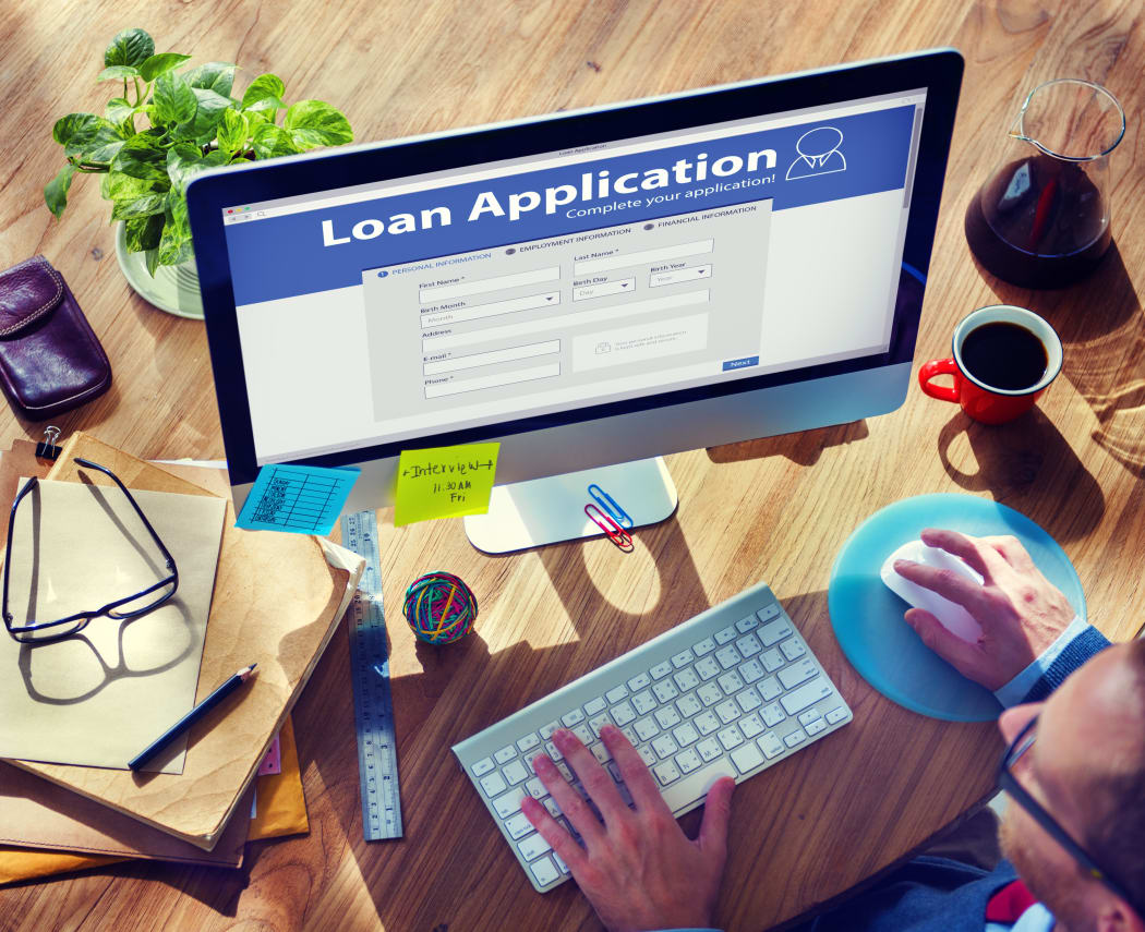 Loan Application Bank Finance Money Businessman Concept