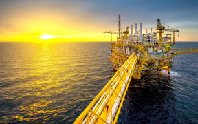 Offshore oil and gas rig platform in Thailand