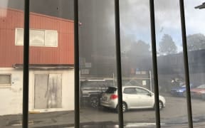 The 'major' fire at a panel beating business in East Tamaki, Auckland.