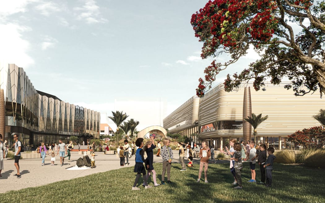 An impression of the $306m civic precinct development Te Manawataki o Te Papa, started by the commission, aimed at reviving the city's heart.