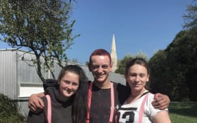 Zara Blackie (right) with brother Hayden and friend Rakyla Marsters. Zara was killed in an alleged hit-and-run in Oamaru on Tuesday night.
