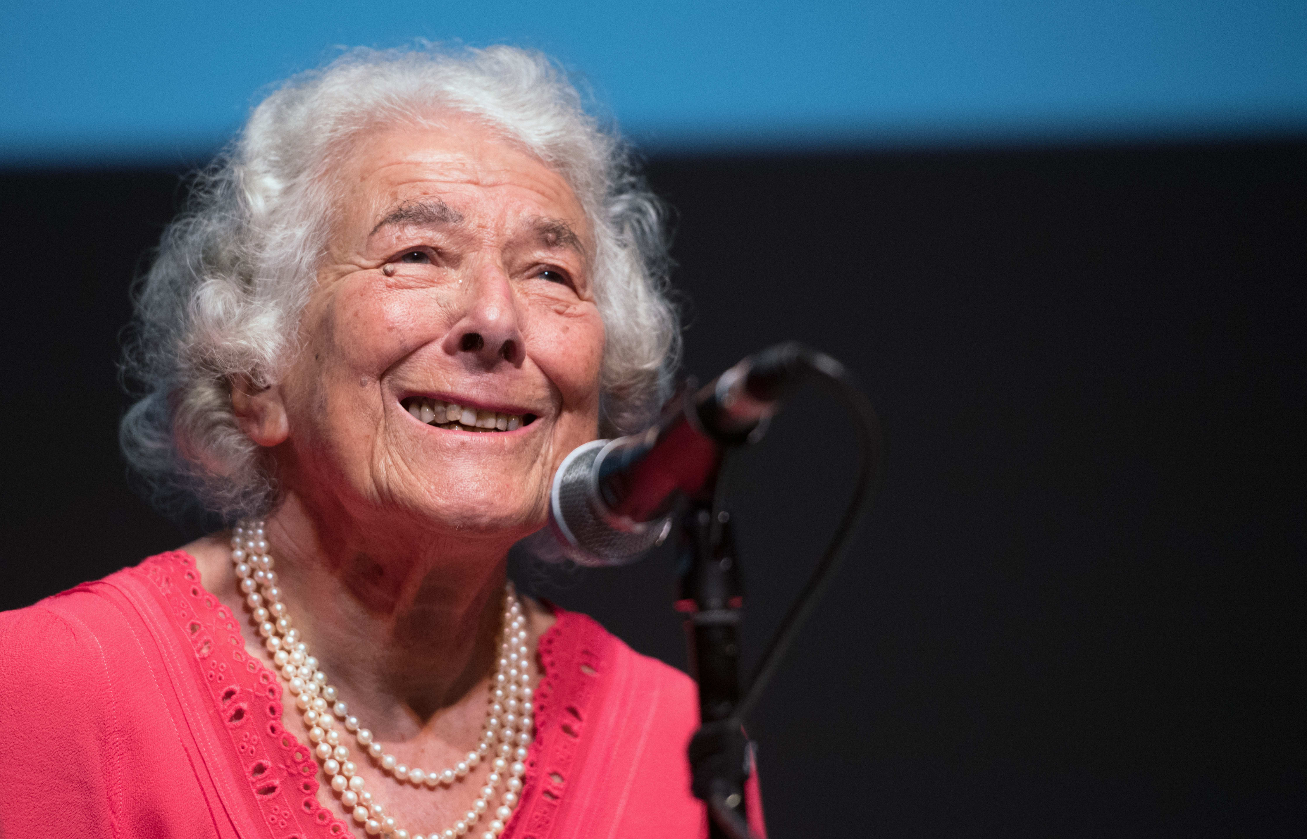 Author Judith Kerr presents her book 'Mister Cleghorn's Seal' at the Haus der Berliner Festspiele in Berlin, Germany, 15 September 2016.