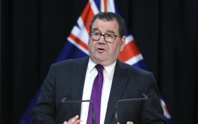 Finance Minister Grant Robertson speaks to media during a press conference on Covid-19 at Parliament on May 22, 2020 in Wellington, New Zealand.
