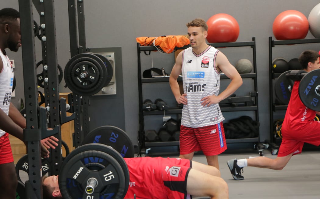 Canterbury Rams' captain Taylor Britt during a pre-season conditioning session