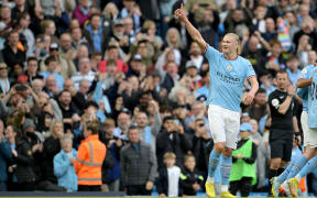 Erling Haaland of Manchester City celebrates