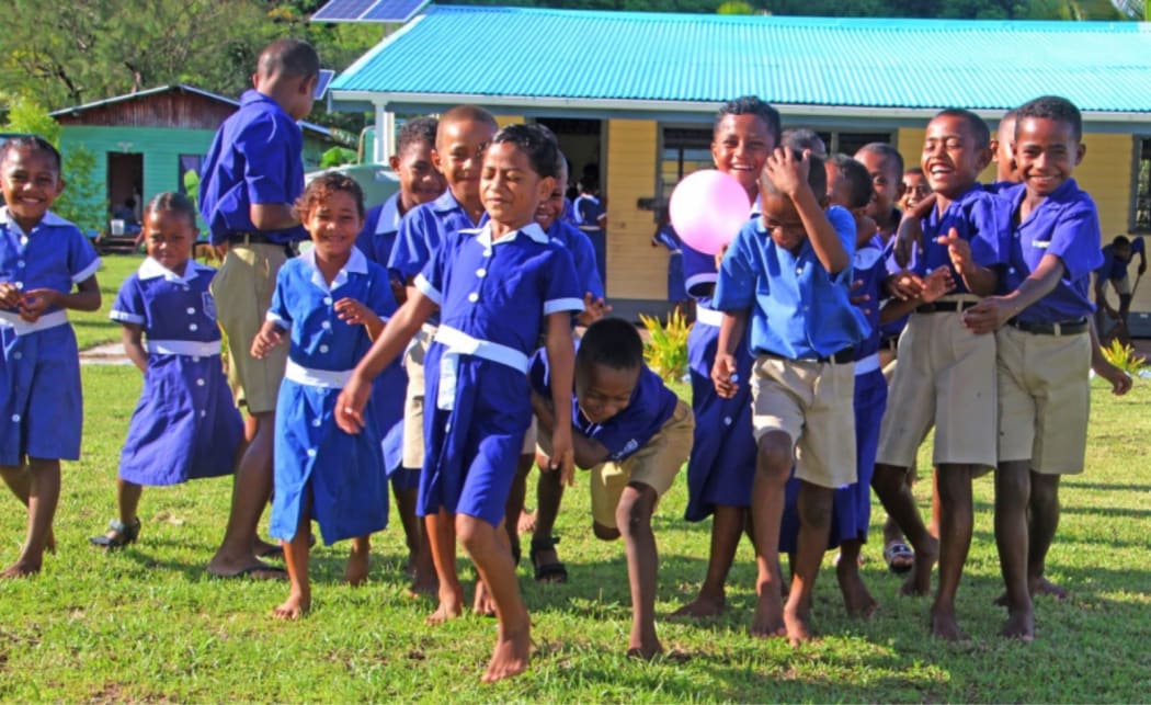Students of Naivicula District School.