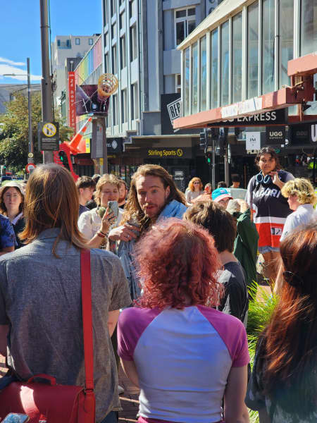 "As soon as I walked out with a sheet on my head, the place just erupted."