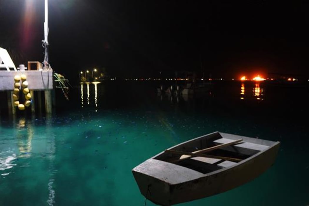 Marshall Islands, boat, water, night, wharf