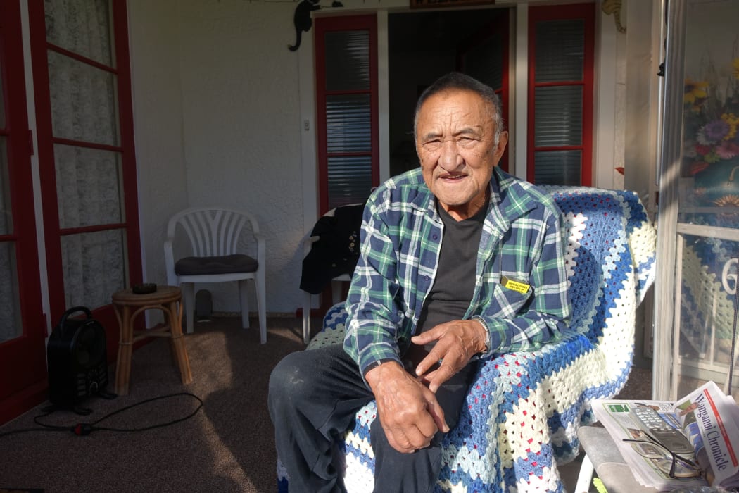 Pike Terewi bought his Anzac Parade home after the 2015 floods. He says he knows the risks and isn’t going anywhere.