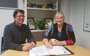 Head of Health at Whitireia and WelTec Carmel Haggerty with Fiona Beals, who is also from the institute.