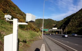 Speed camera at Ngauranga Gorge