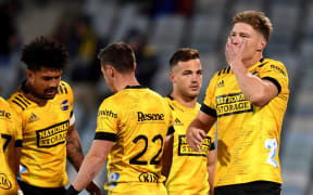 Jordie Barrett reacts to their loss to the Brumbies in Canberra