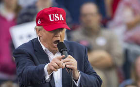 Donald Trump at a thank-you rally on December 17, 2016.