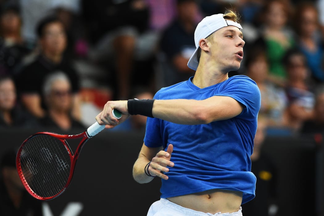 Denis Shapovalov during his singles match against Vasek Pospisil at the ASB Classic Mens on 15 January 2020.