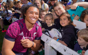 Caleb Clarke, All Blacks public training session, Whakatane, 2020.