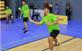 Northern Marianas badminton players in action. Photo: NMBA