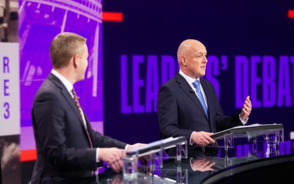 TVNZ Leaders Debate held on 19 September with Labour's Chris Hipkins and National's Christopher Luxon.
